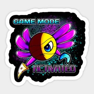 Game Mode Activated Axolotl Basketball Season Kids Teens Graphic Gift Quote Sticker